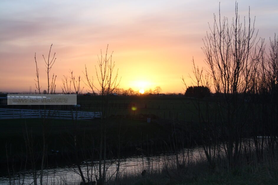 Nieuwe dag zonsopkomst wandelmaatje